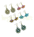 Lightweight sustainable quilling jhumka earrings crafted by artist Farisa Merchant