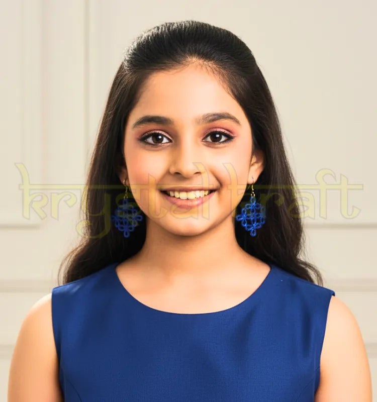 Handmade sustainable paper quilling earrings set of 2 by Krystal Kraft, unique artistic design crafted by Farisa Merchant”