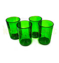 Artisan-crafted recycled Tanqueray bottle glasses set