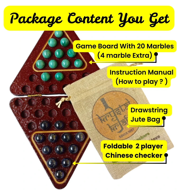 "High-Quality Chinese Checkers Board with Marbles – HalmaMove Strategy Game"