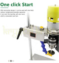 High-quality stainless steel electric glass bottle cutter with 110W motor and bottle cutting blade.