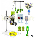 Electric glass bottle cutter machine cutting a wine bottle for DIY home décor projects by Krystal Kraft.