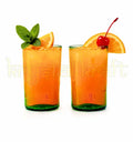 Handmade recycled glass tumblers from Tanqueray bottles by Krystal Kraft