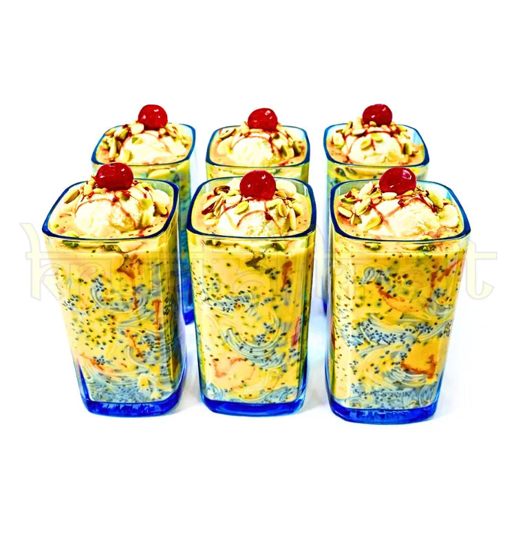 Bombay Sapphire upcycled bottle glasses set of 6 by Krystal Kraft