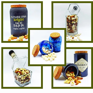 Krystal Kraft bottle jars & canisters collection upcycled glass jars and canisters handmade