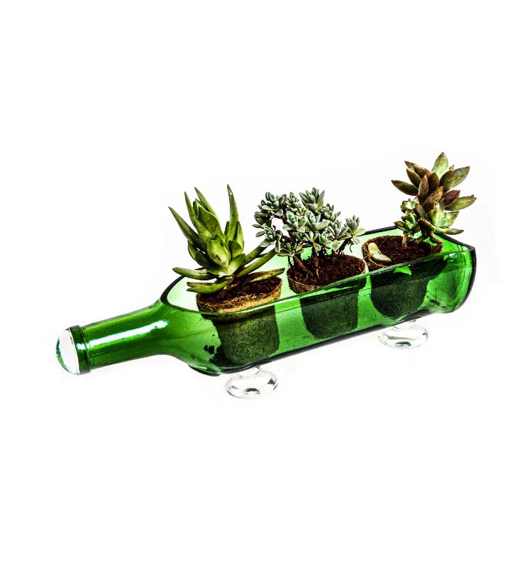 Krystal Kraft designer upcycled planter made from Glenfiddich bottle