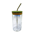 Elegant handcrafted sustainable glass bottle designed for gifting, cafés, restaurants and home décor.