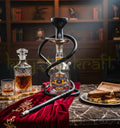 Handcrafted recycled Chivas Regal 18YO luxury glass hookah by Krystal Kraft
