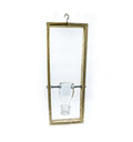 Minimalist vertical garden wall hanging frame planter in white transparent finish.