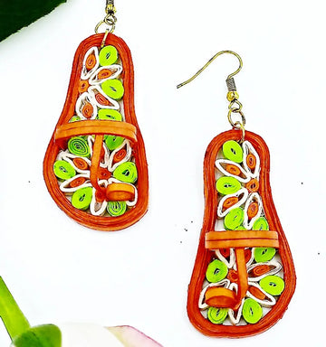 Vibrant Kolhapuri Paper Quilling Earrings