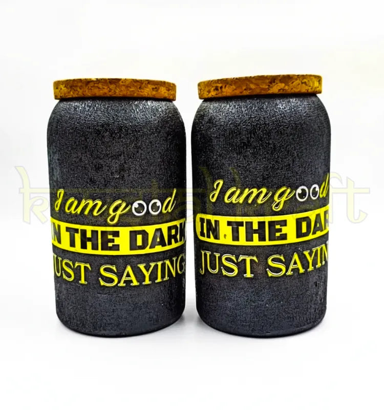 Elegant handcrafted upcycled glass Jaisalmer bottle jar with a personalized engraved quote, ideal for stylish eco-conscious storage or as a decorative vase.