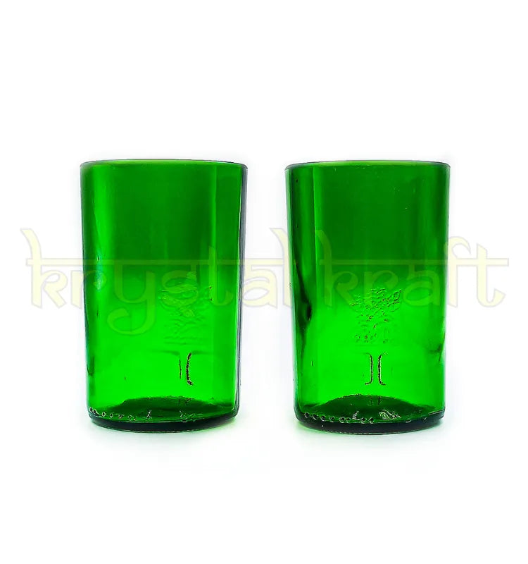 Eco friendly recycled Tanqueray gin bottle glasses for home bar