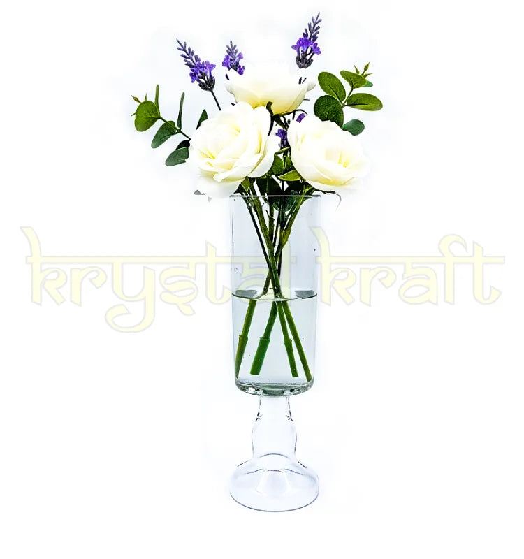 Two upcycled 100 Pipers bottle vases displayed as modern decorative pieces.