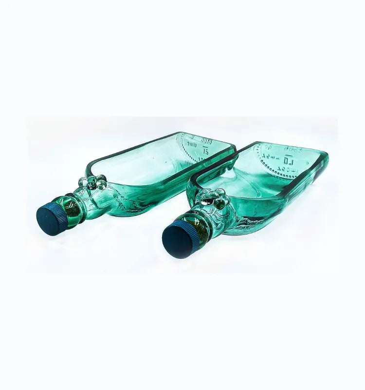 Upcycled glass Singleton Bottle Platters – handmade eco-friendly festive serving set