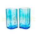 Sustainable upcycled gin bottle glasses for modern home bar setup