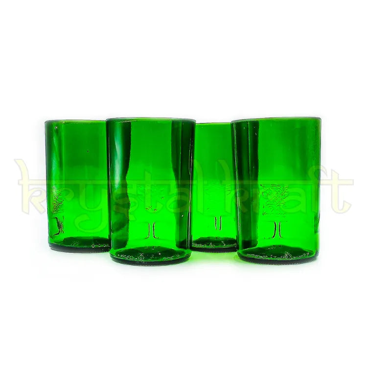 Eco-conscious upcycled Tanqueray bottle glasses set of four