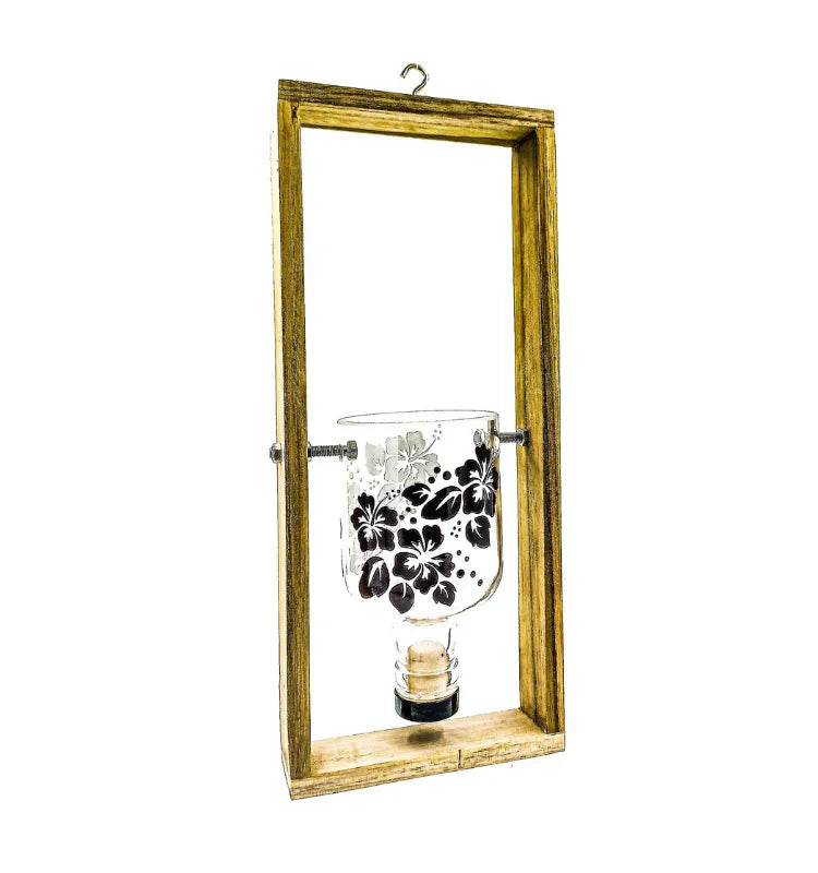 Upcycled Greater Than Gin bottle transformed into a floral hanging wall planter – handcrafted sustainable gift décor by Krystal Kraft.