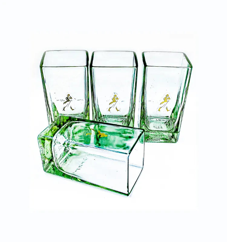 Upcycled Jhonnie Walker Gold Label glass handmade from recycled whisky bottle