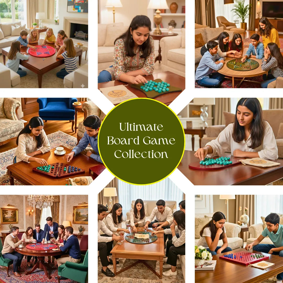 “Ultimate Board Game Collection by Krystal Kraft – classic family board games and strategy games set for kids and adults in India”