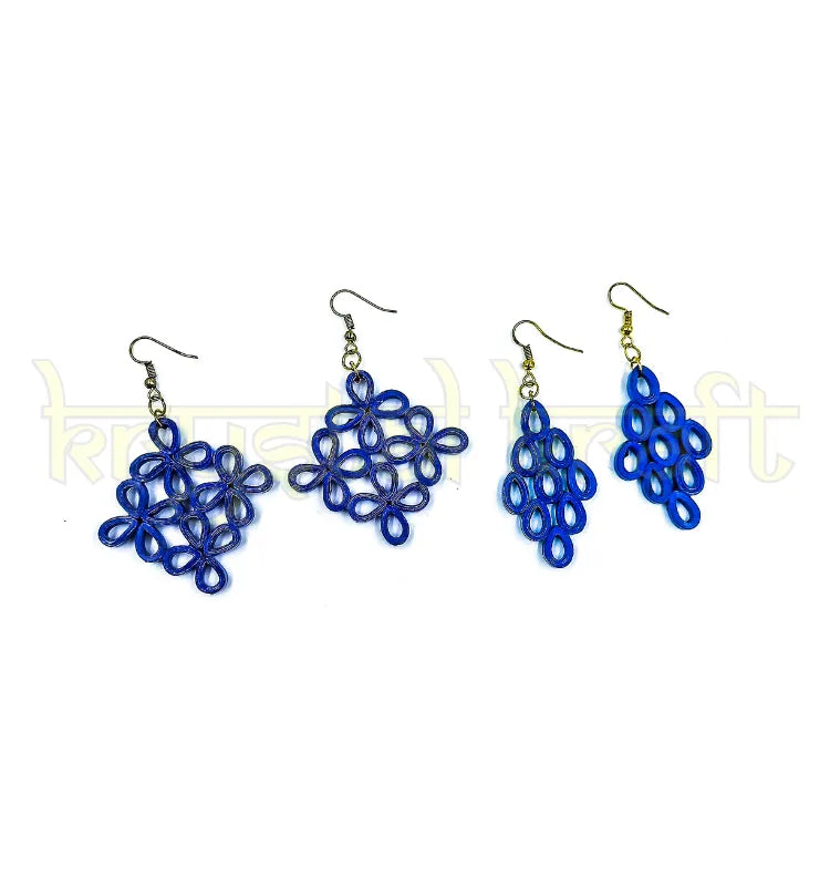 Lightweight paper quilling earrings for gifting, festival wear, and daily use—handcrafted by artist Farisa Merchant”
