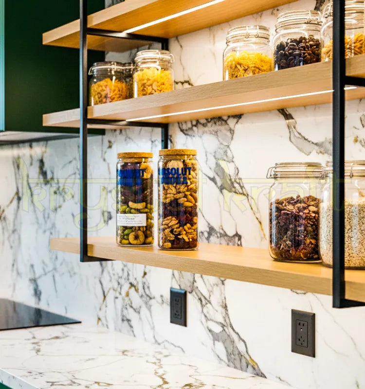 Set of two upcycled Absolut bottle jars handcrafted from original bottles, featuring polished finish and vibrant branding—perfect for eco-friendly decor or storage.