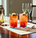 Upcycled Bombay Sapphire bottle glasses set of two recycled gin bottle tumblers
