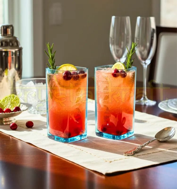 Upcycled Bombay Sapphire bottle glasses set of two recycled gin bottle tumblers