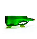 Eco-friendly upcycled green bottle planter packed as a gift by Krystal Kraft
