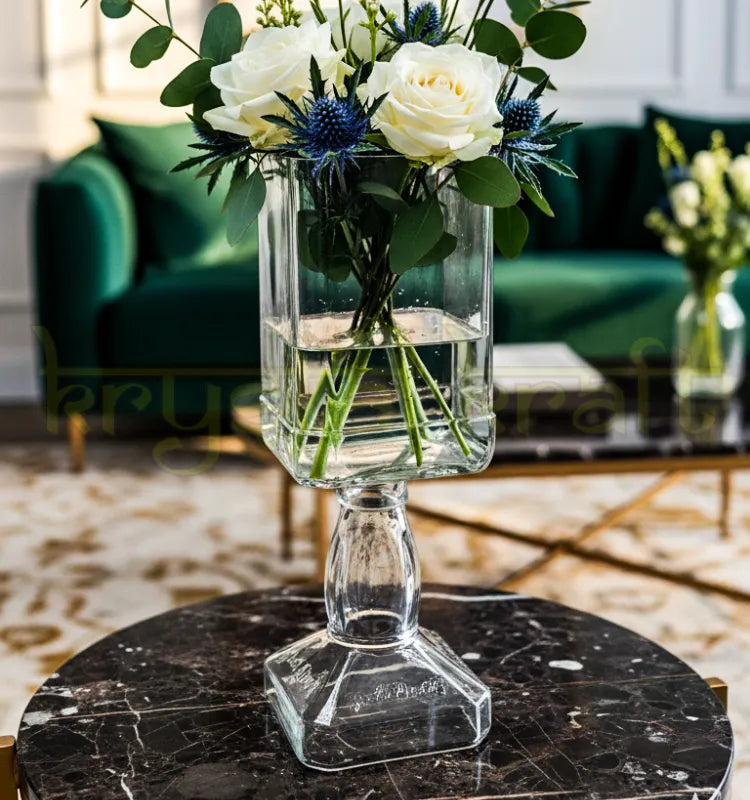 “Upcycled Jack Daniel Bottle Vase – Handmade Decorative Glass Vase”