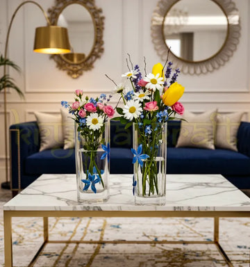 "Upcycled Johnnie Walker Gold Label Artistic Bottle Vase Set – Handmade Decorative Vases"