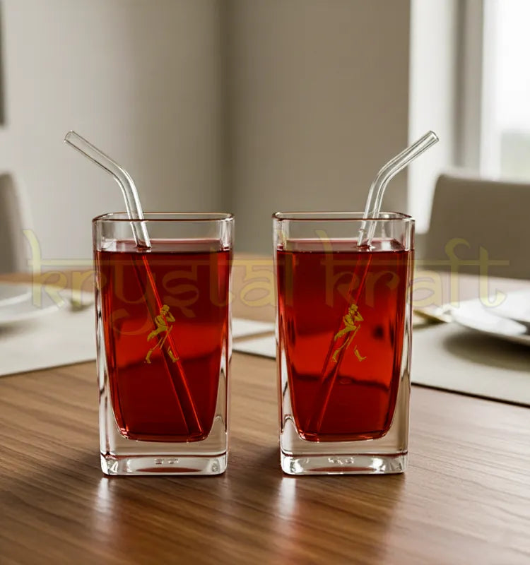 Eco-friendly upcycled whisky bottle glasses handcrafted by Krystal Kraft