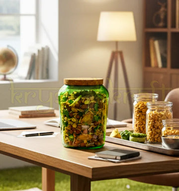 Handcrafted upcycled Vat 69 bottle jar with original branding and sleek silhouette, ideal for eco-friendly home decor or stylish storage.