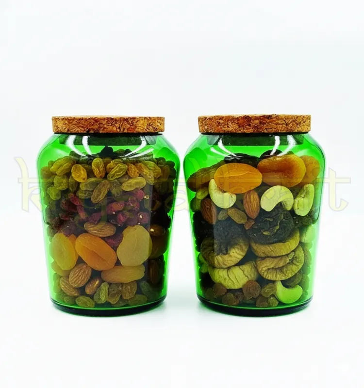 Beautiful set of two upcycled Vat 69 glass jars crafted from original bottles, featuring vintage branding and polished finish—perfect for eco-friendly home decor or storage.