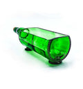 Table top green bottle planter with healthy roots growing in water