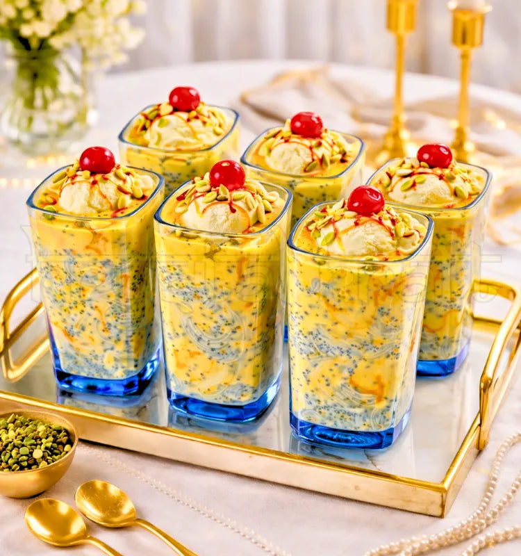 Bombay Sapphire upcycled bottle glasses set of 6 by Krystal Kraft