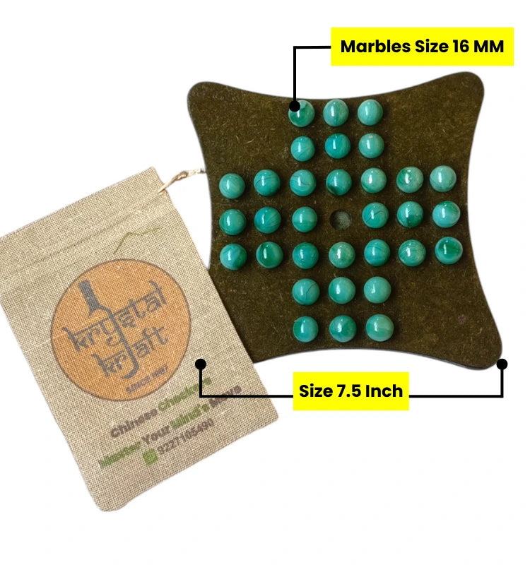 Premium wooden Brainvita board game 7.5 inch with 32 marbles