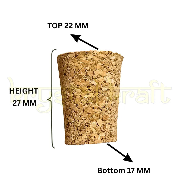 Natural cork stoppers set of 25 tapered eco-friendly bottle sealer