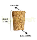 Cork stopper sealing upcycled wine bottle Krystal Kraft