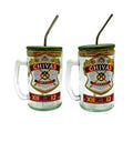 Eco-friendly Chivas Regal bottle mug with glass handle and sipper, 600ml capacity