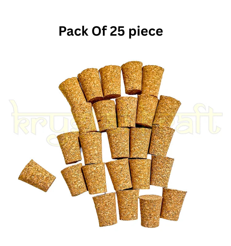 Natural cork stoppers set of 25 tapered eco-friendly bottle sealer