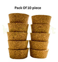 Natural cork stoppers set of 10 for jars - Krystal Kraft eco-friendly bottle seal