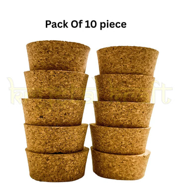Natural cork stoppers set of 10 for jars - Krystal Kraft eco-friendly bottle seal