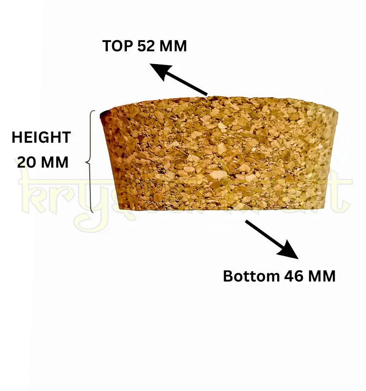 Natural cork stoppers set of 10 for jars - Krystal Kraft eco-friendly bottle seal