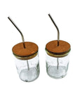 Sustainable 450ml upcycled glass sipper filled with iced coffee