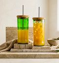 Set of 2 eco-friendly upcycled Jameson whisky bottle glass sippers, 600ml each